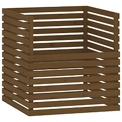 vidaXL Composteur Marron miel 100x100x102 cm Bois massif de pin