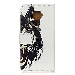 Etui en PU impression de motifs avec support tigre pour votre Xiaomi Redmi Note 9/Redmi 10X 4G