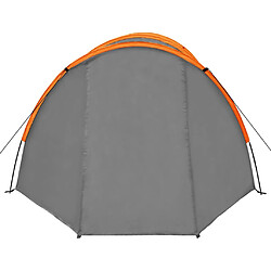 Avis vidaXL Tente de camping pour 4 personnes gris et orange