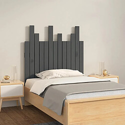 vidaXL Tête de lit murale Gris 82,5x3x80 cm Bois massif de pin