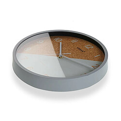 Horloge Murale Versa Cork Gris Plastique 4,5 x 30 x 30 cm