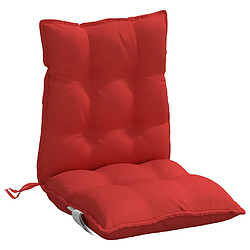 Acheter vidaXL Coussins de chaise à dossier bas lot de 6 rouge tissu oxford