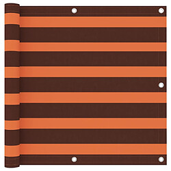 vidaXL Écran de balcon Orange et marron 90x600 cm Tissu Oxford