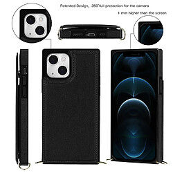 Coque en TPU + PU avec fonction de blocage RFID anti-vol, auto-absorbée noir pour votre iPhone 13 6.1 pouces