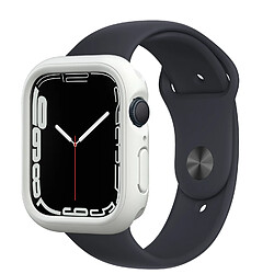 RHINOSHIELD Coque Bumper Compatible avec Apple Watch Series 8 / 7 [41mm] CrashGuard NX - Protection Fine Personnalisable avec Technologie Absorption des Chocs - Blanc