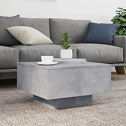 Avis ComfortXL Table Basse Gris Béton 55x55x31 Cm Bois D'ingénierie