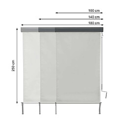 Acheter Mendler Store enrouleur vertical HWC-F42, store extérieur, Protection anti-UV 50 ~ 250x140 cm, crème-beige