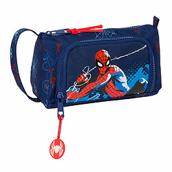 Spiderman Trousse Scolaire avec Accessoires Spider-Man Neon Blue marine 20 x 11 x 8.5 cm (32 Pièces)