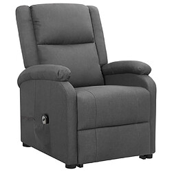 vidaXL Fauteuil Gris foncé Tissu