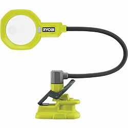 RYOBI Lampe à pince avec corps flexible 18 V - 200-400 Lumens - 2 zones de loupe x2,25 et x5