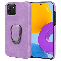 Coque en TPU + PU anti-rayures, antichoc avec béquille à anneau rotatif violet pour votre Samsung Galaxy A03 (EU Version)