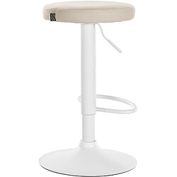 Non Lot de 2 tabourets de bar Ponte simili cuir blanc pas cher