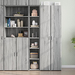 vidaXL Buffet haut sonoma gris 30x41x185 cm bois d'ingénierie