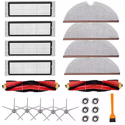 Kit d'accessoires pour aspirateur robot Xiaomi Roborock, pièces de rechange pour S4 S5 S6 E4 E20 E25 E35 S50, 22 pièces