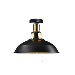 Stoex Lampe de Plafond Rétro Plafonnier en Fer Métallique Luminaire Plafonnier D'Intérieur Vintage E27 Pour Chambre À Coucher, Restaurant (Noir)