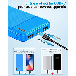 Avis SANAG Batterie Externe, 2 Pièces 10000Mah Power Bank Charge Rapide, Batterie Externe Usb C Input & Output, Batterie Portable Compatible Avec Iphone, Samsung, Huawei, Ipad, Tablettes (Bleue Et Rouge)