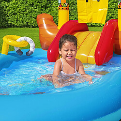 Piscine Gonflable Bestway Wild West Play Center 264x188x140 cm avec Bouée de Sauvetage, Cheval Gonflable et Toboggan pas cher