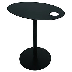 Alterego Table d'appoint ovale 'MASA' en métal noir