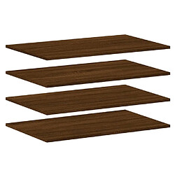 vidaXL Étagères murales 4 pcs chêne marron 80x50x1,5cm bois ingénierie