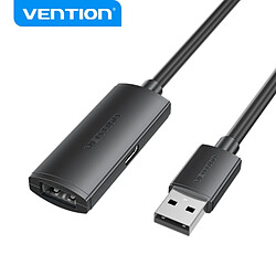 Câble d'extension USB 2.0 actif Vention - Transfert 480 Mbps - Connexion stable - Couleur noire