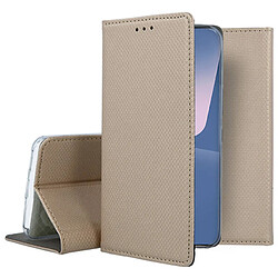 Htdmobiles Housse pour Xiaomi 13 Lite 5G - etui coque pochette portefeuille + film ecran - OR MAGNET