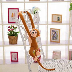 Universal Peluche douce mignonne à bras long et queue de singe - apaisement et décoration pour le sommeil de bébé (70 cm café)