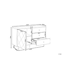 Avis Beliani Commode blanche et bois clair PALMER