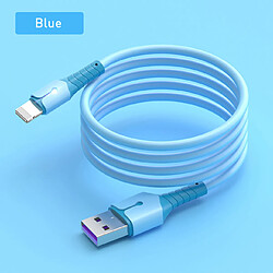 Cables X2 USB Charge Rapide 3A Silicone Bleu 2m Pour iPhone 8 / X / XR / 11 / 12 / 13 / SE 2022 Little Boutik®