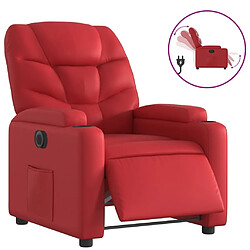 Maison Chic Fauteuil Relax pour salon, Fauteuil inclinable électrique Rouge Similicuir -GKD93037