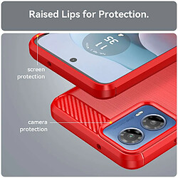 Avis Htdmobiles Coque pour Motorola Moto G34 5G - housse etui silicone gel carbone + verre trempe - ROUGE