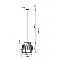 Acheter Luminaire Center Suspension Gate Acier blanc 1 ampoule 130cm