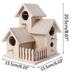 Acheter Universal Maison d'oiseaux en bois Cage d'élevage Clôture Boîte Nid Cour Jardin Jardin Décoration de la maison