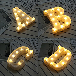 Wewoo Guirlande Lumière anglaise décorative de forme de lettre de l'alphabet W, sèche chaude accrochante de vacances de LED