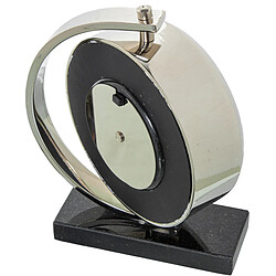 Acheter Horloge de table Alexandra House Living Noir Argenté Métal Marbre 20 x 16 x 5 cm