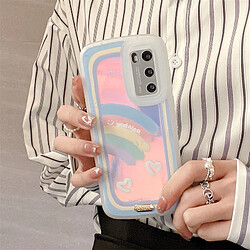 GUPBOO Étui pour iPhone13 étui de téléphone portable de style coréen huawei arc-en-ciel couleur laser femelle