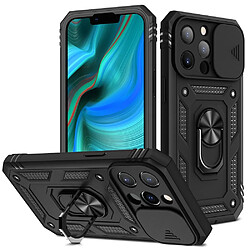 Coque en TPU antichute 3-en-1 avec béquille noir pour votre Apple iPhone 13 Pro 6.1 pouces