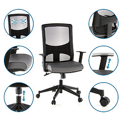 Avis Siège de bureau / Fauteuil de direction LAVITA, tissu maille noir / gris hjh OFFICE