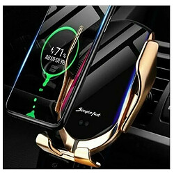 Chrono 360 2in1 Qi 10W serrage automatique sans fil voiture Air Mount Vent Support pour téléphone pour Samsung Galaxy S8/S8+/S9/S9+/S7+/Note8/Apple Iphone 8/8+/X/XS/XR/XS Max/11/11 Pro/ 11 Pro Max (Jaune)