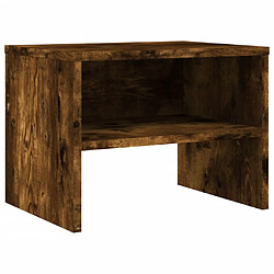 vidaXL Table de chevet Chêne fumé 40x30x30 cm Bois d'ingénierie