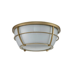 Elstead Lighting Plafonnier Salle de bains Quoizel Verre,Acier Laiton naturel peint