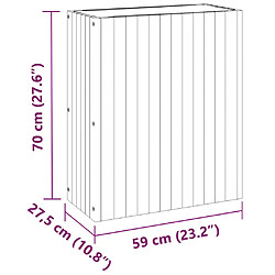 vidaXL Jardinière 59x27,5x70 cm bois massif d'acacia pas cher