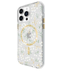 Avis CASE MATE Coque pour Apple iPhone 15 Pro Max MagSafe Imprimé Petites Fleurs Dorée