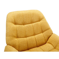 Acheter Vente-Unique Fauteuil en tissu jaune moutarde LUOSTO