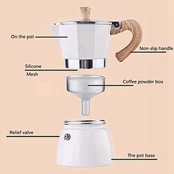 Acheter Cuisinière Classique Cafetière Espresso Tasse Espresso Moka Pot Blanc 300ml