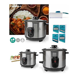 Livoo Cuiseur à Riz 1L 400 W Revêtement antiadhésif Bol amovible Arrêt automatique en inox + Mandoline 4 lames