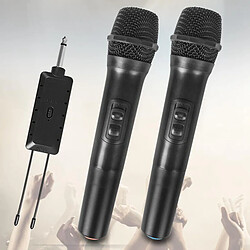 2 pièces Sans Fil Microphone Professionnel de Poche Système Microphone pour La Maison Karaoké