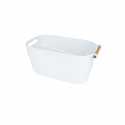 Panier Multi-usages Confortime Blanc Plastique Avec des poignées 40 x 21,5 x 18 cm