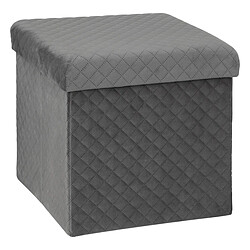 Five Simply Smart Pouf 31 x 31cm Pliant Velours Gris - FIVE