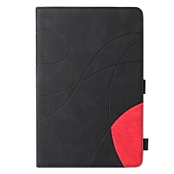 Etui en PU épissage bicolore, fermoir magnétique avec porte-carte noir pour votre Lenovo M10 Plus/Smart Tab M10 FHD Plus