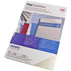 GBC Couverture de reliure PolyClearView, A4, 0,45 mm ()